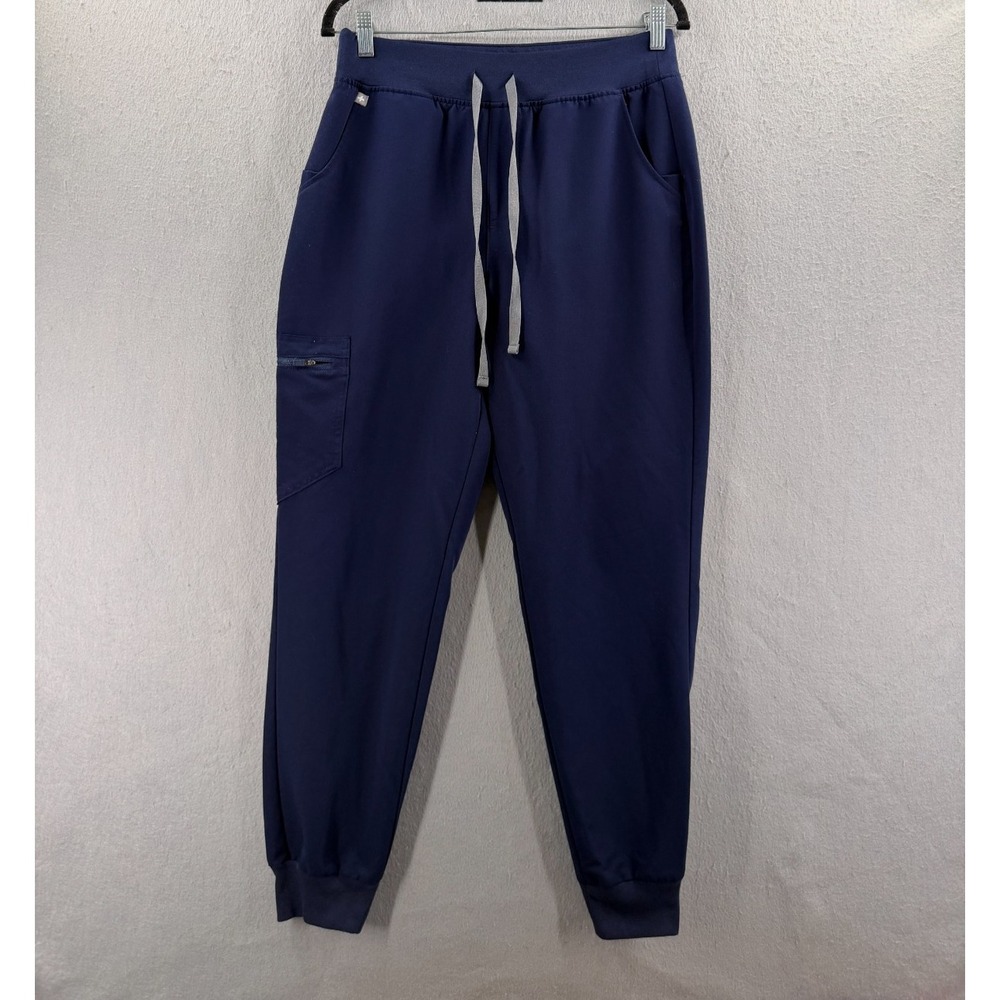 FIGS Zamora High Waisted Jogger Scrub Pants Womens M Navy  Technical Collection